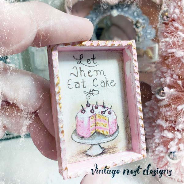 Let Them Eat Cake No.2:2 Dollhouse Miniature Handmade image 1