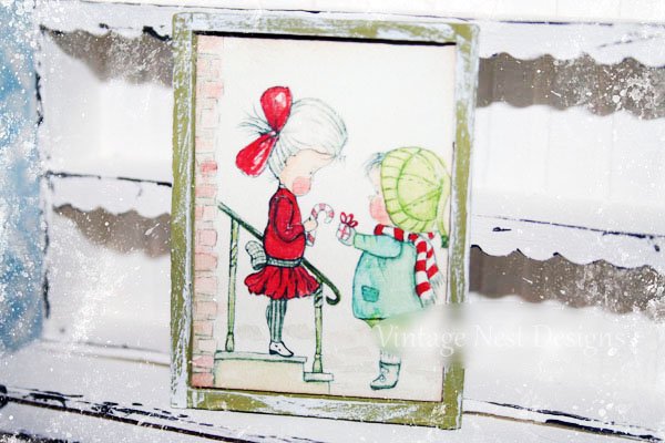 Love to You Christmas Children No.1:1 Dollhouse Miniature Handmade image 2