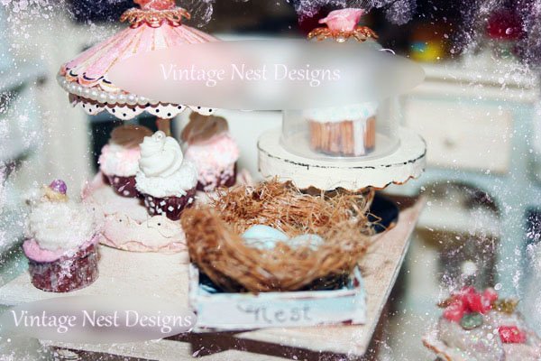 Bird Nest No.25 Dollhouse Miniature Handmade image 0