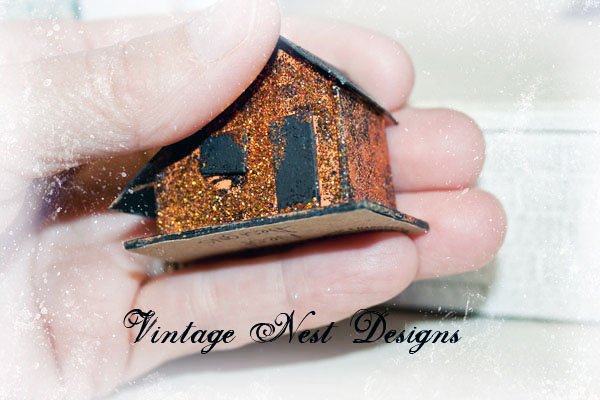 Halloween Putz House No.2 Handmade Miniature image 3