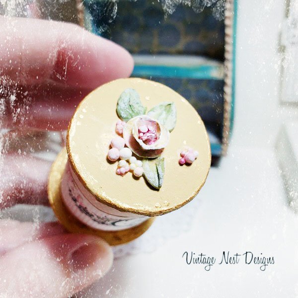 Hat Band Box No.90 Dollhouse Miniature Handmade image 2