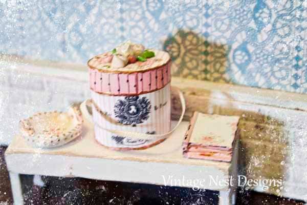 Hat Box No.42 Dollhouse Miniature Handmade image 4