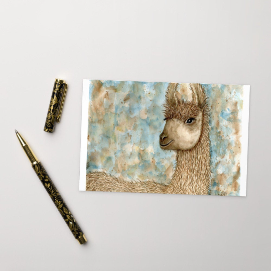 Llama No.1 Digital Prints Watercolor Painting image 9