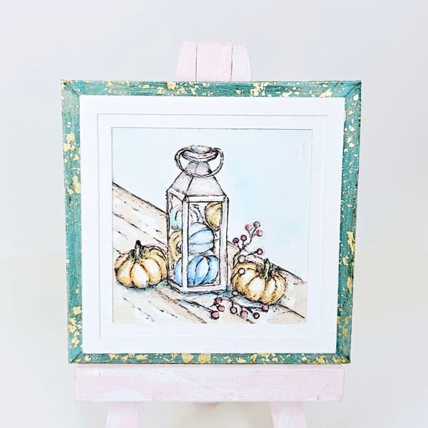 Fall Lantern Pumpkin Scene No.2:1 Dollhouse Miniature image 0