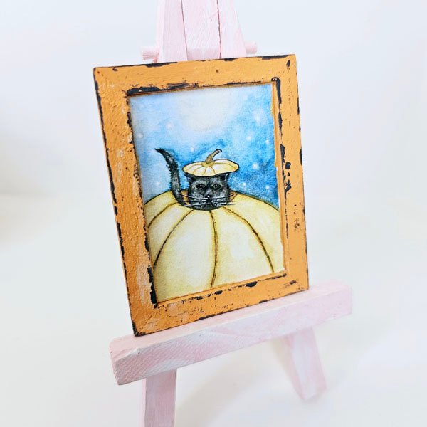 Pumpkins Kitty No.1:1 Dollouse Miniature image 1