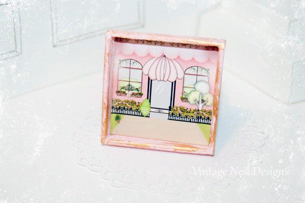 Store Front No.6:2 Dollhouse Miniature Handmade Wooden Framed Art image 0