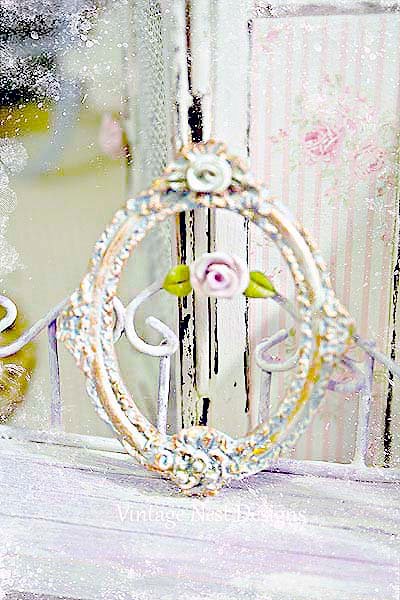 Frame No.5 Dollhouse Miniature Porcelain Handmade image 0