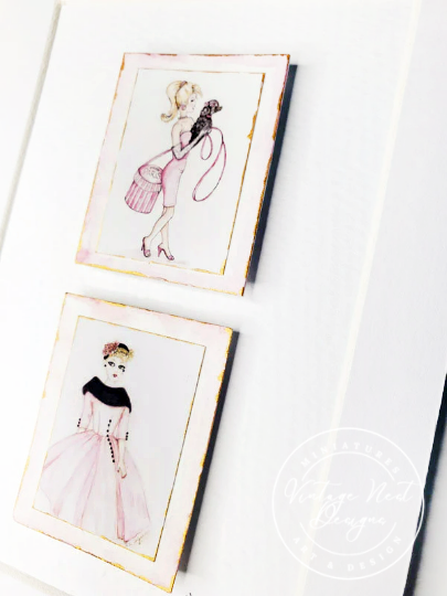 Barbies No.1 Watercolors White Matted image 1