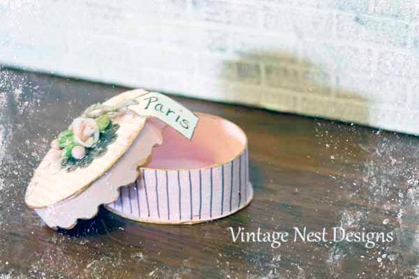 Hat-Band Box No.44 Dollhouse Miniature Handmade for Dolls image 8