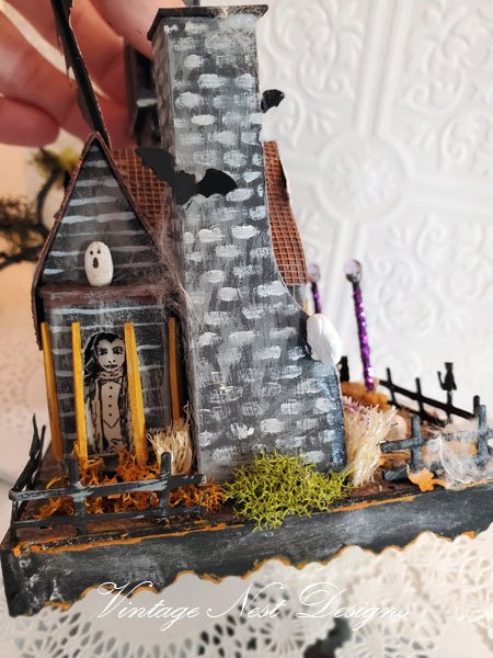 Haunted Halloween Mansion No.2 Dollhouse Miniature Handmade image 11