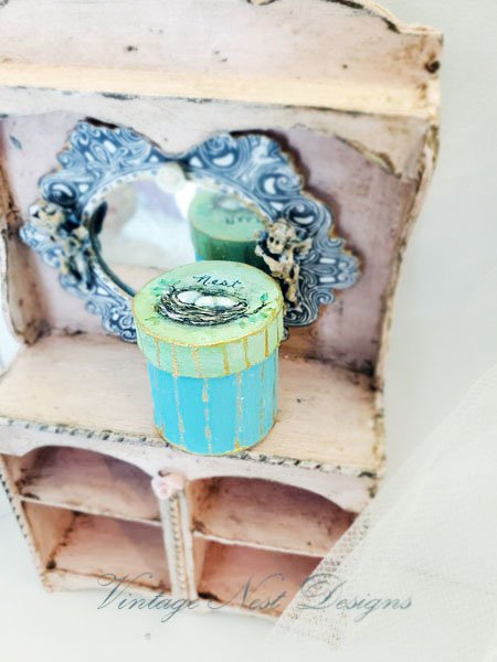 Bird Nest Box No.16 Dollhouse Miniature Handmade image 2