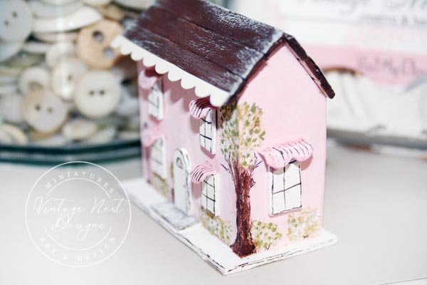 Pink House No.1 Handmade Miniature image 5