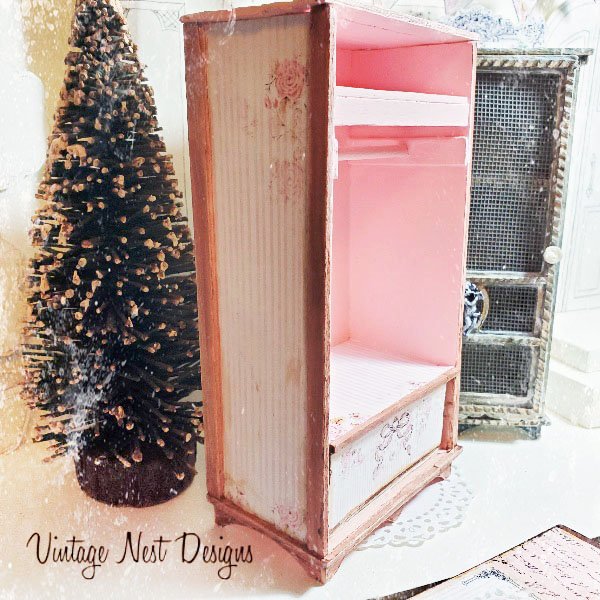 Amoire Wardrobe No.1 Dollhouse Miniature Handmade image 8