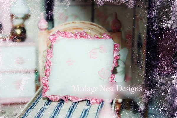 Pillow No.16 Dollhouse Miniature Handmade image 2
