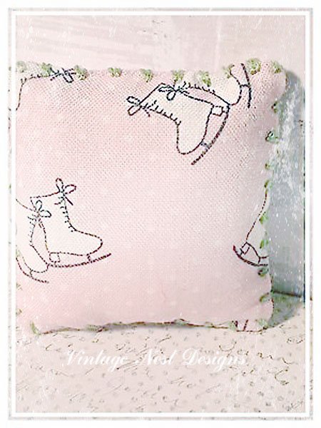 Ice Skates Pillow No.1 Dollhouse Miniature Handmade image 0