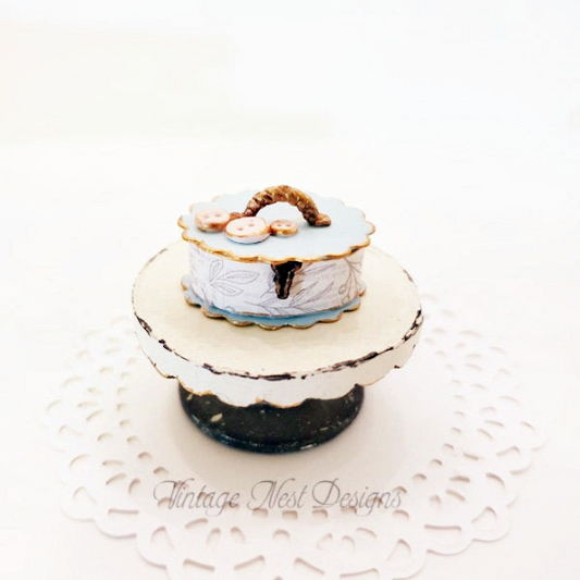 Hat Band Box No.95 Dollhouse Miniature Handmade image 0