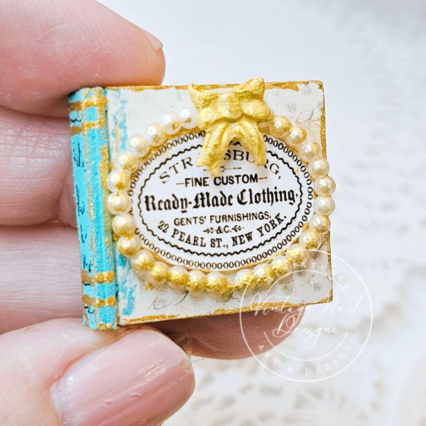 Shabby Book Set No.44 Dollhouse Miniatures Handmade image 2