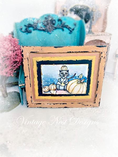 Candy Corn Kitty No.1:4 Dollhouse Miniature image 0