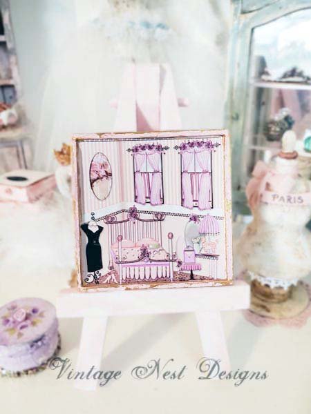 Glamour Girl Bedroom No.1:1 Dollhouse Miniature Handmade image 4