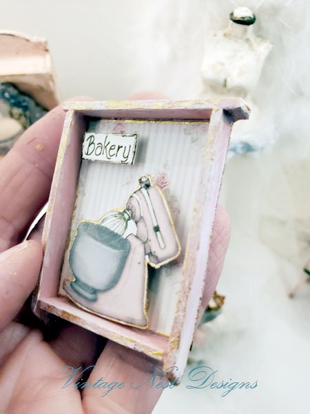 Bakery Pink Mixer Shelf No.3 Dollhouse Miniature Handmade image 3