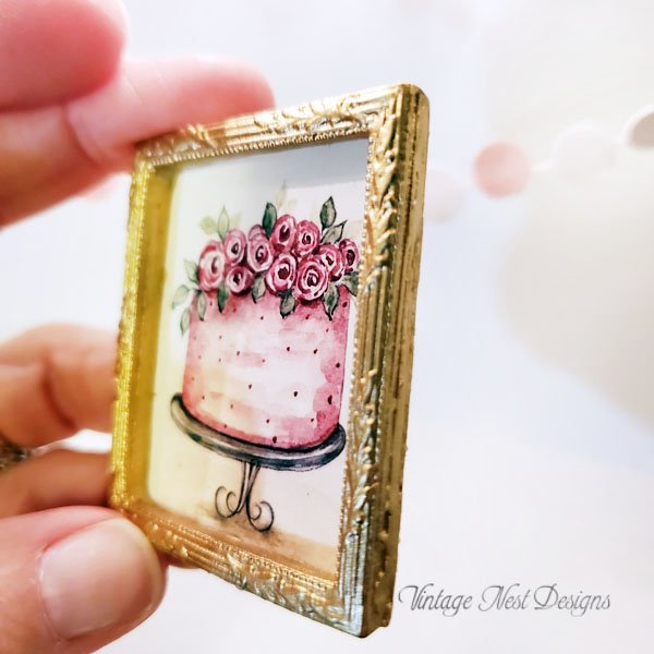 Cake No.7:7 Dollhouse Miniature Handmade image 1