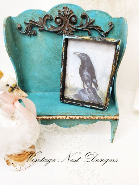 Old Crow No.1:1 Dollhouse Miniature Handmade Framed Art image 7