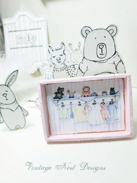 Baby Time No.1:1 Dollhouse Miniature Handmade image 0