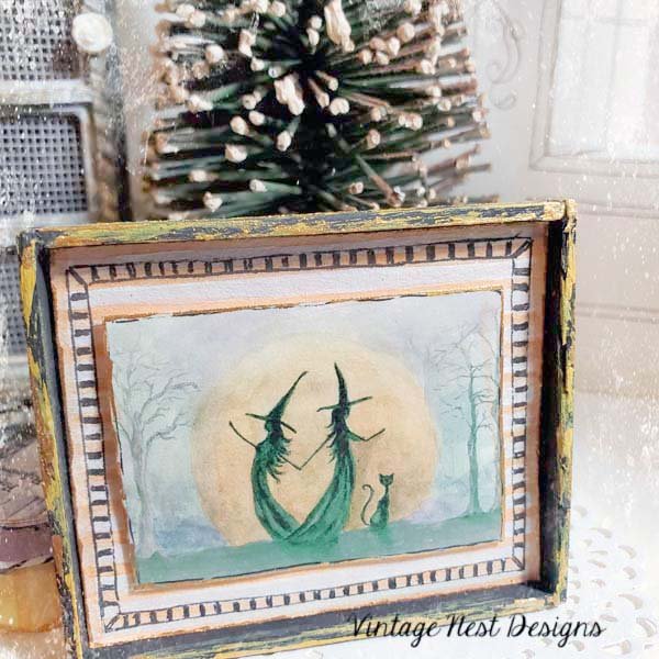 Dancing Witches No.1:1 Dollhouse Miniature Handmade image 0