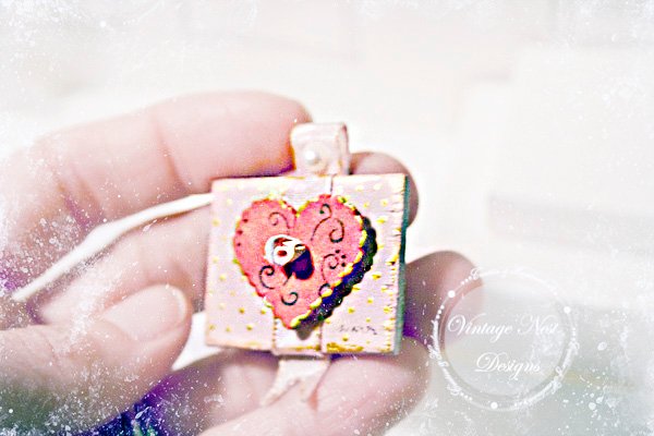 Valentine Hearts No.3 Dollhouse Miniature Handmade image 3