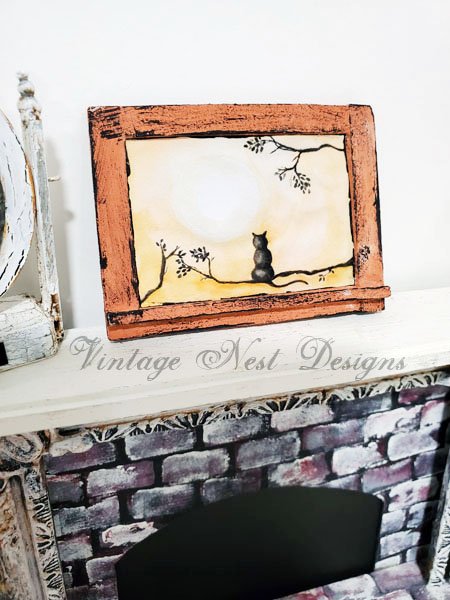 The Cat & the Moon No.2:3 Dollhouse Miniature Handmade image 1