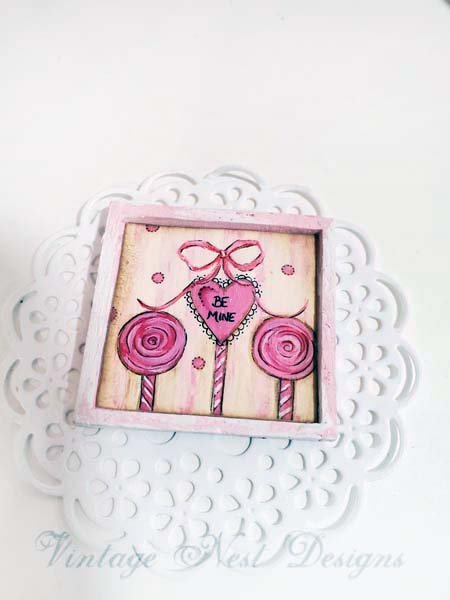 Valentine Lollipop No.3 Dollhouse Miniature Handmade image 6