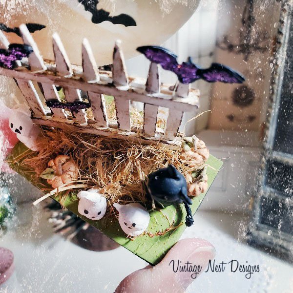 Halloween Scene No.1 Dollhouse Miniature Handmade image 3