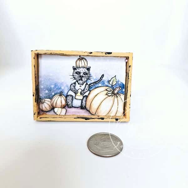 Candy Corn Kitty No.1:1 Dollhouse Miniature image 1