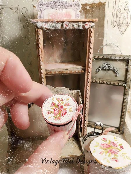 Hat Band Box No.57 Dollhouse Miniature Handmade image 3