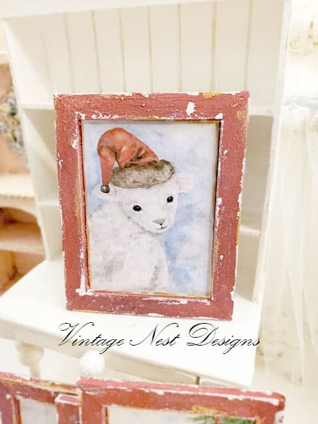 Christmas Lamb No.1:2 Dollhouse Miniature Handmade image 5
