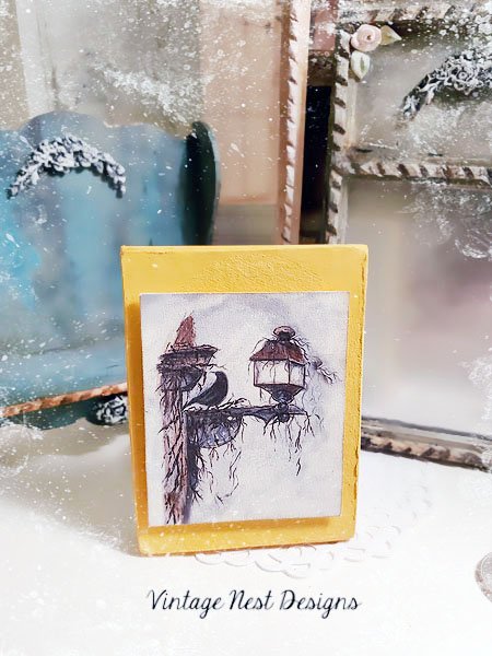 Crow Lantern No.1:2 Dollhouse Miniature Handmade image 2