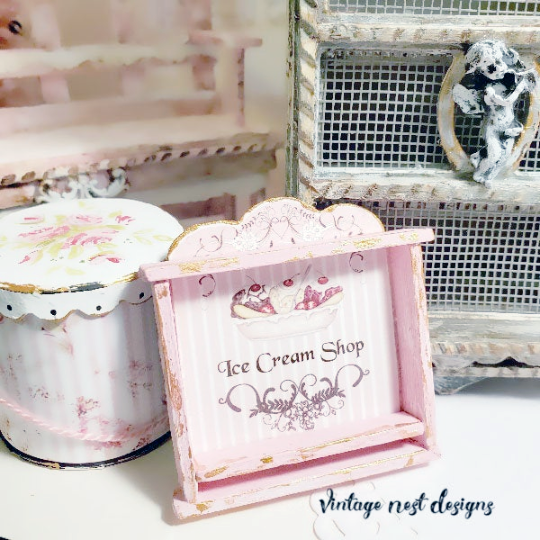 Shelf No.67 Ice Cream Shop Dollhouse Miniature Handmade image 5