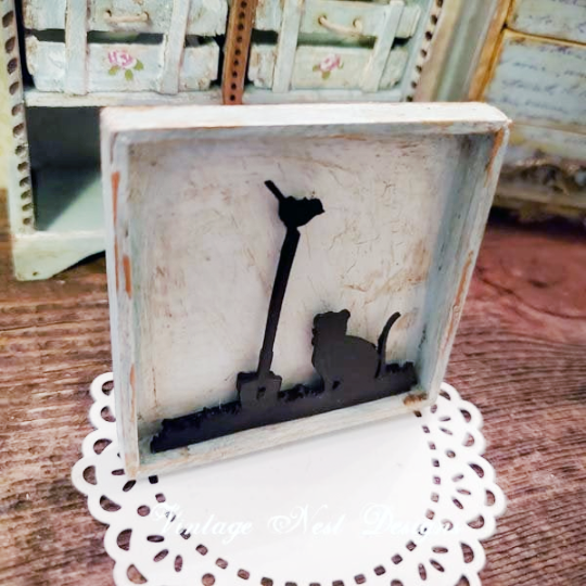 Child Silhouette No.4 Dollhouse Miniature Handmade image 4