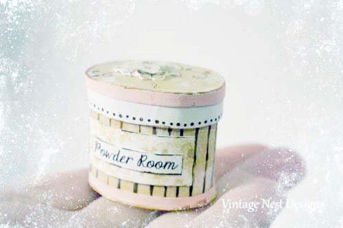 Hat Band Box No.43 Dollhouse Miniature Handmade image 1
