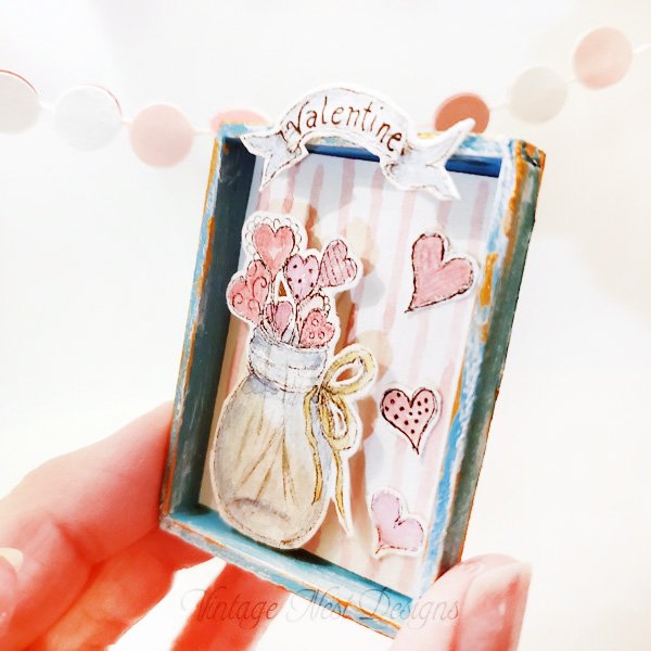 Valentine Heart No.4 Dollhouse Miniature Handmade image 1