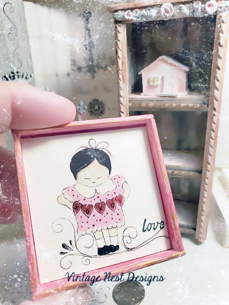 Valentine Girl No.1 Dollhouse Miniature Handmade image 3