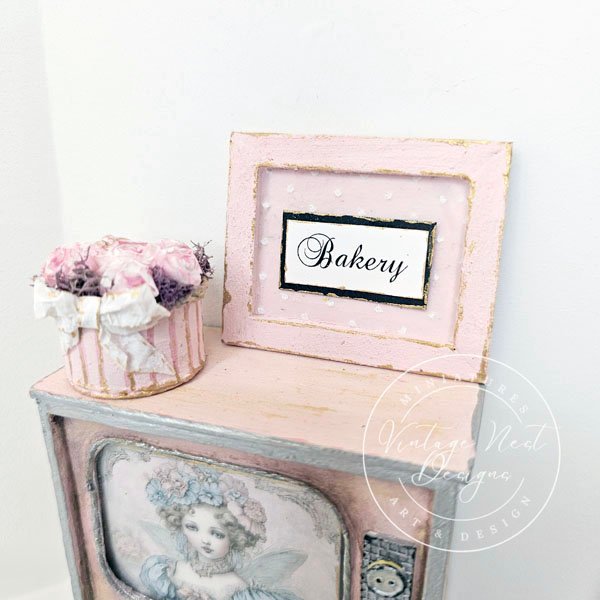 Bakery Sign No.8 Dollhouse Miniature Handmade image 0