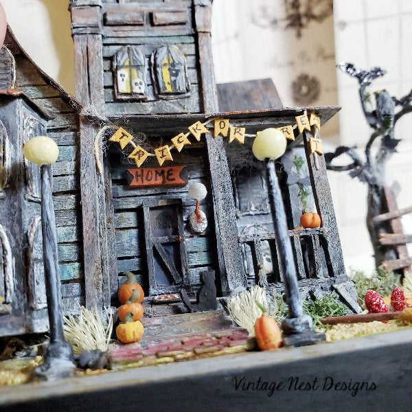 Haunted Halloween Dollhouse Mansion No.1 Handmade Miniature image 2