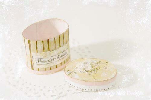 Hat Band Box No.43 Dollhouse Miniature Handmade image 2