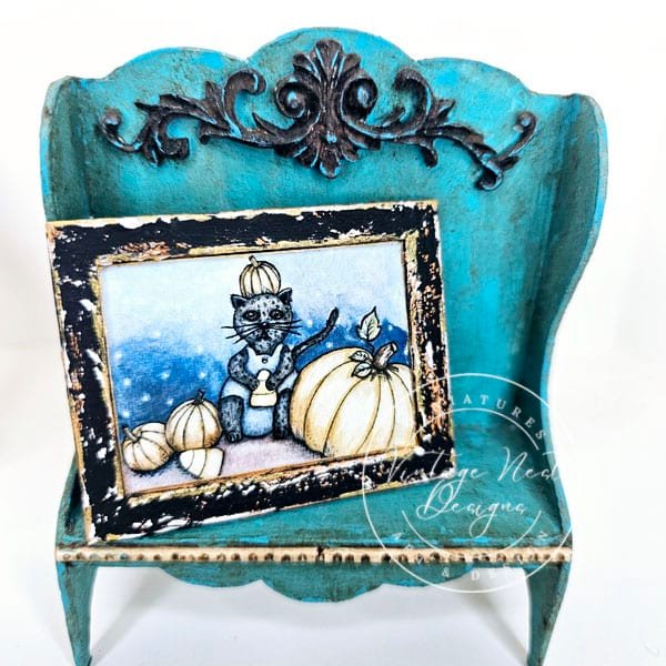 Candy Corn Kitty No.1:3 Dollhouse Miniature image 3