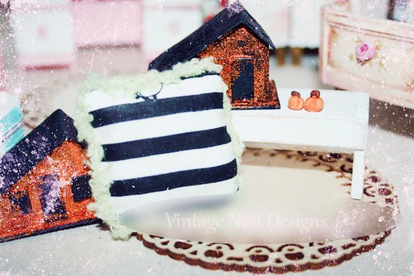 Halloween Fall Pillow No.2 Dollhouse Miniature Handmade image 3