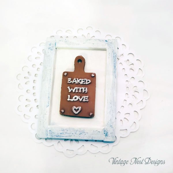 Bakery Sign No.2 Dollhouse Miniature Handmade Wooden Framed Art image 3