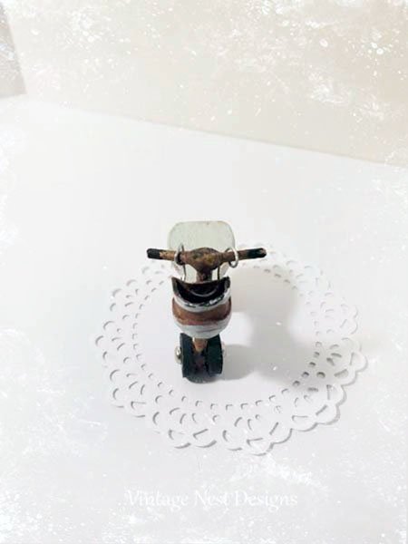 Scooter No.1 Wooden Toy Dollhouse Miniature Handmade image 6