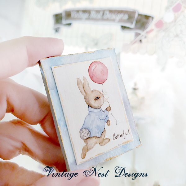 Nursery Cottontail Rabbit No.1:1 Dollhouse Miniature Handmade image 5