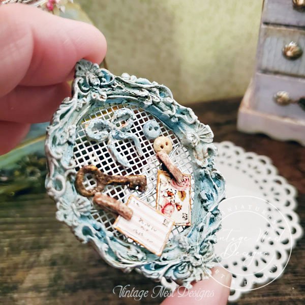 Frame Montage No.1 Dollhouse Miniature Handmade image 2